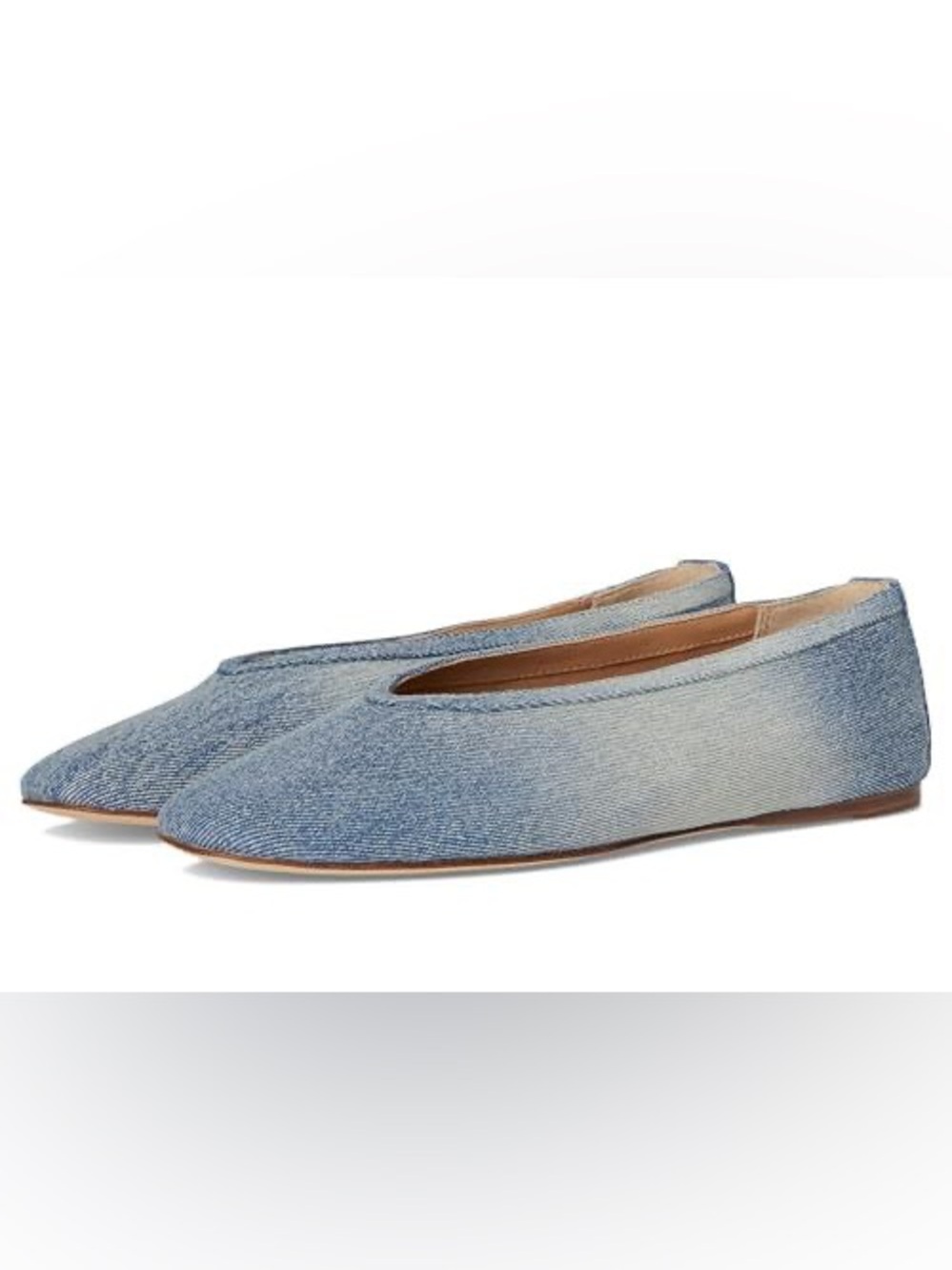 Steve Madden Denim Ballerina Flats Size 8 - Picture 2 of 6